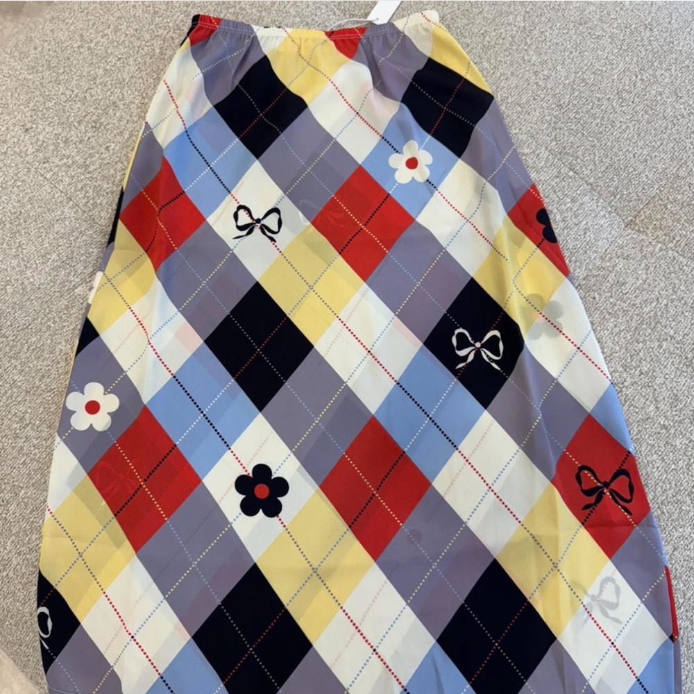NWT LISA SAYS GAH CIRQUE ARGYLE MIDI SKIRT - XS - Picture 2 of 6